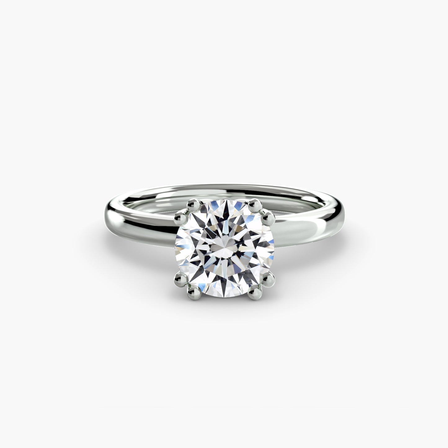 2.6mm | Tulip Head Solitaire Engagement Ring