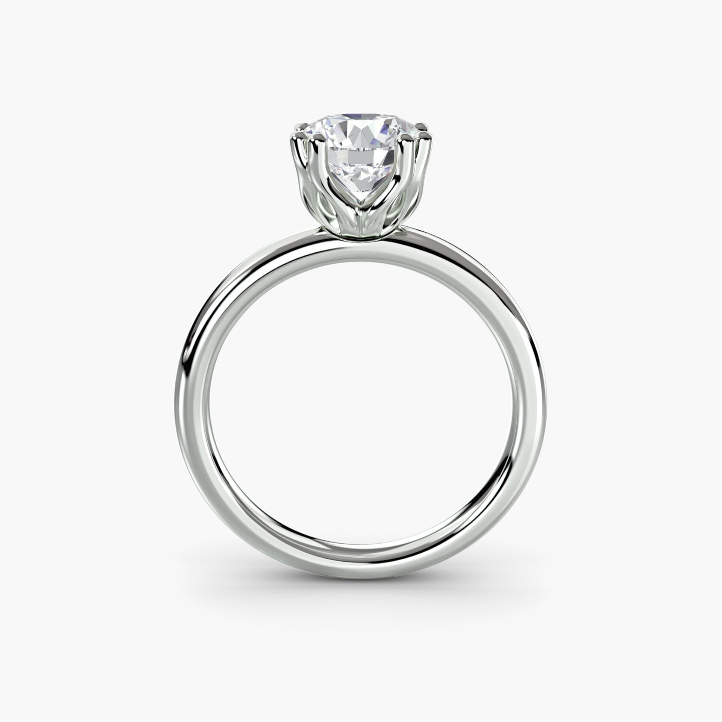 2.6mm | Tulip Head Solitaire Engagement Ring
