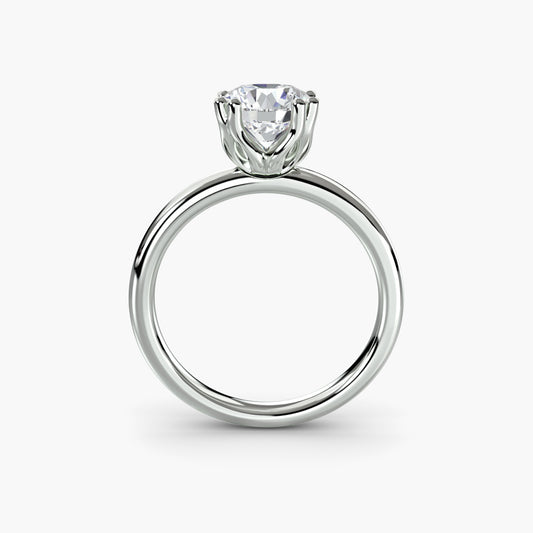 2.6mm | Tulip Head Solitaire Engagement Ring