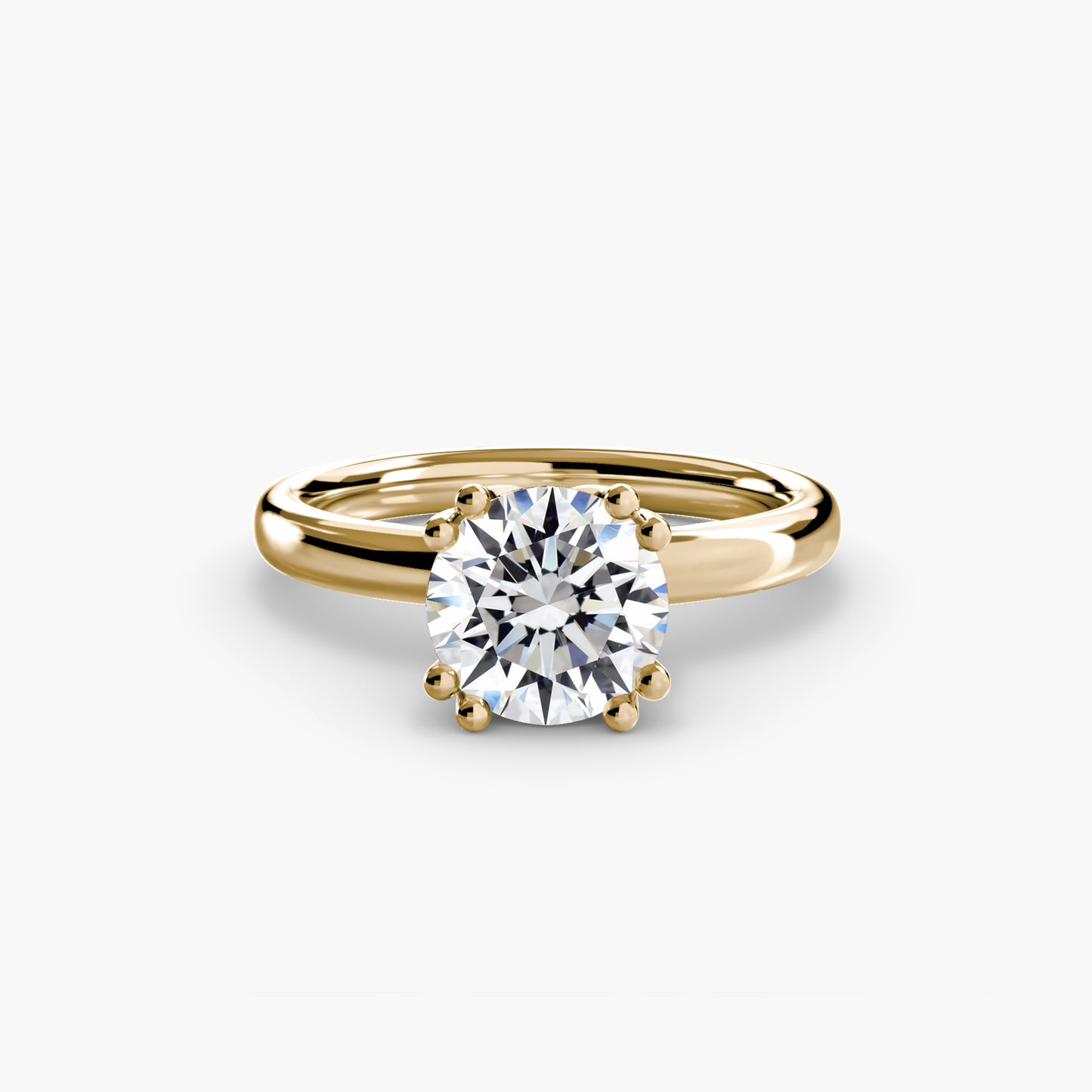 2.6mm | Tulip Head Solitaire Engagement Ring