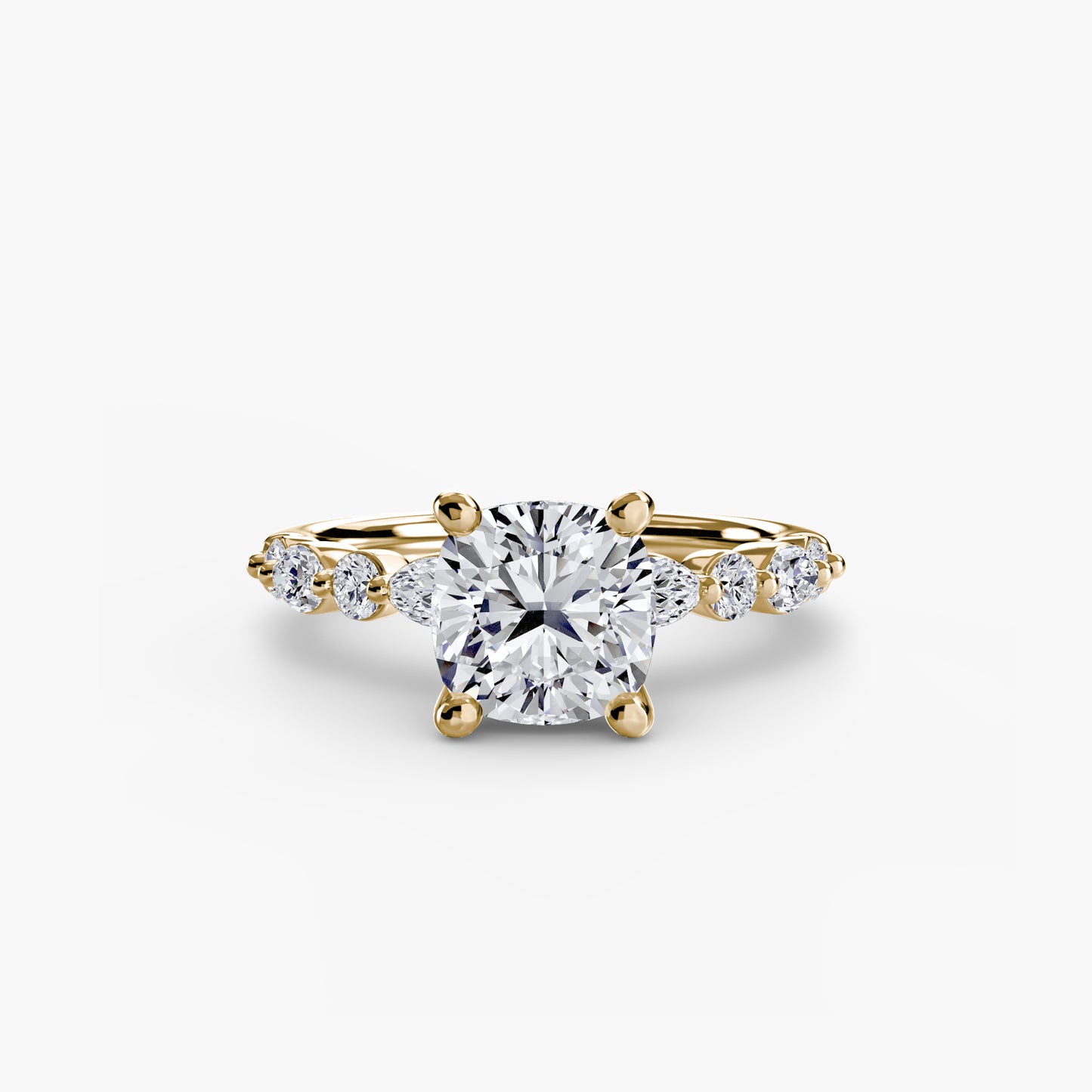 2.5mm | Pave Accented Engagement Ring