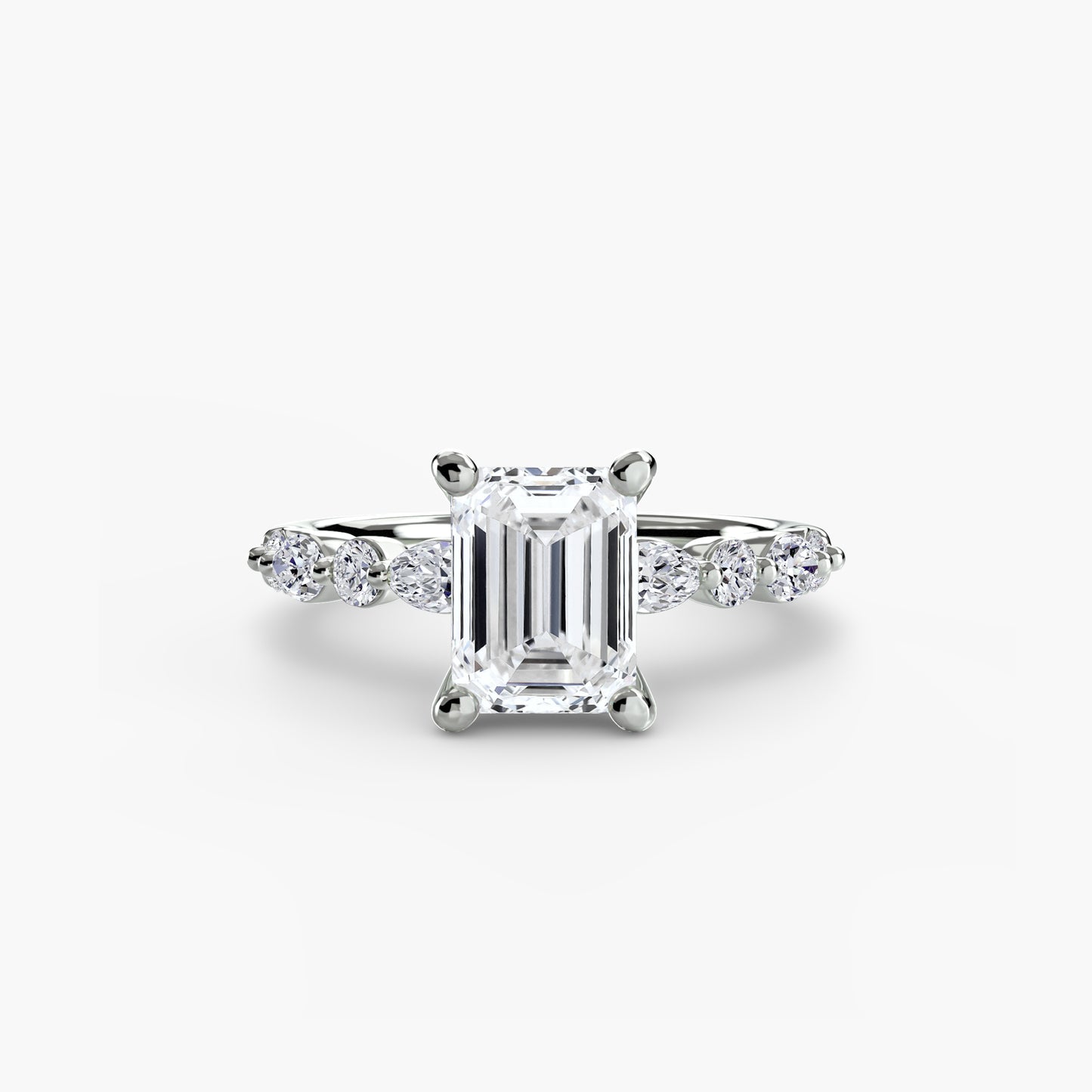 2.5mm | Pave Accented Engagement Ring