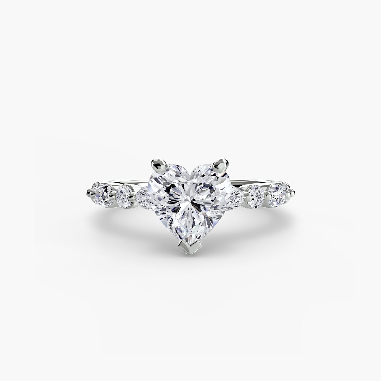 2.5mm | Pave Accented Engagement Ring