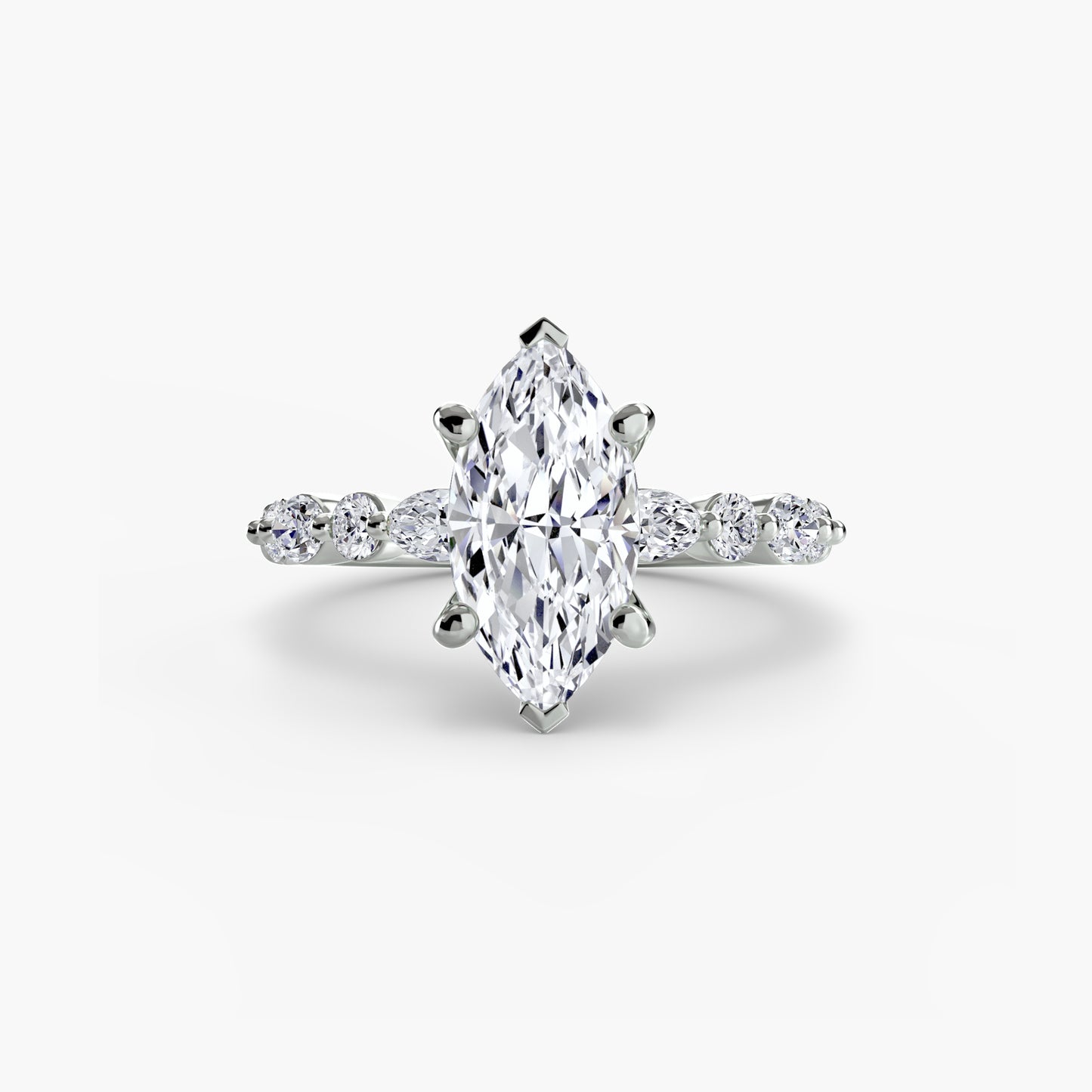 2.5mm | Pave Accented Engagement Ring