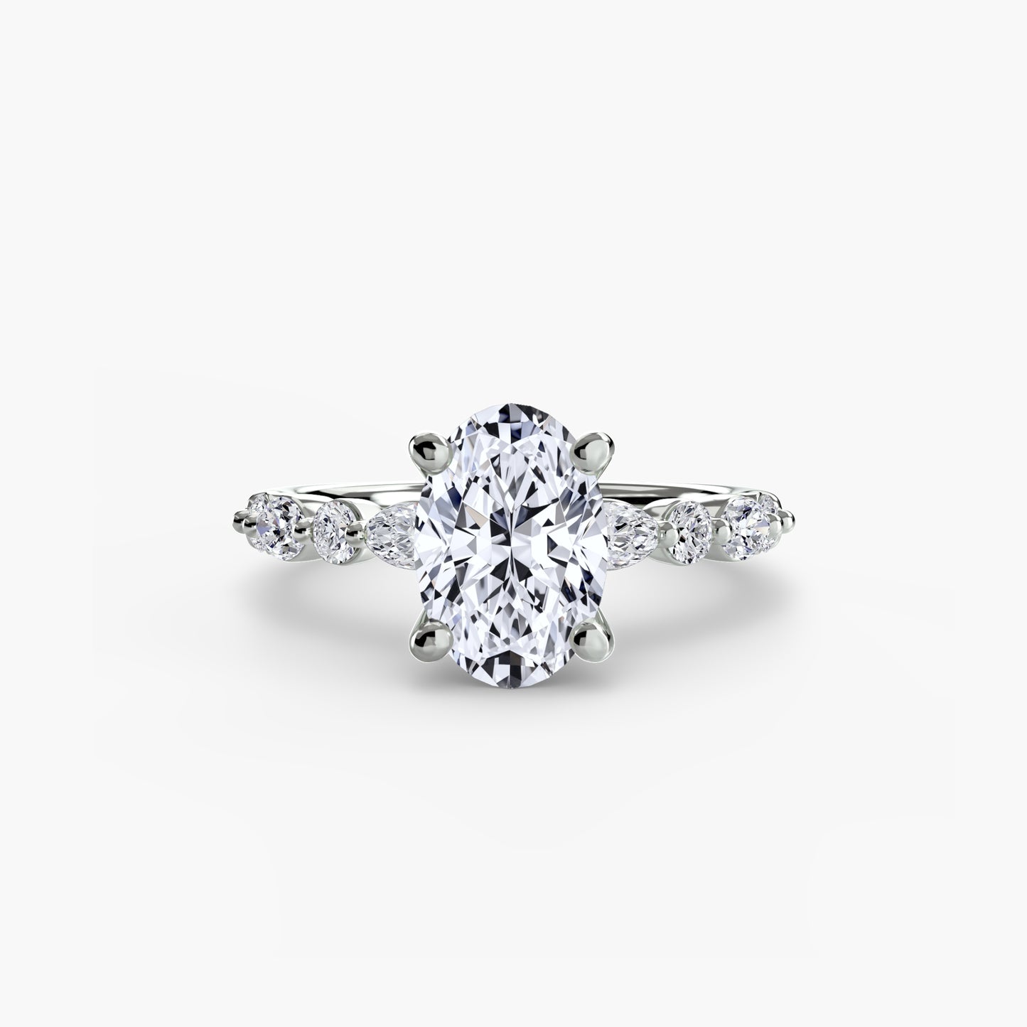 2.5mm | Pave Accented Engagement Ring