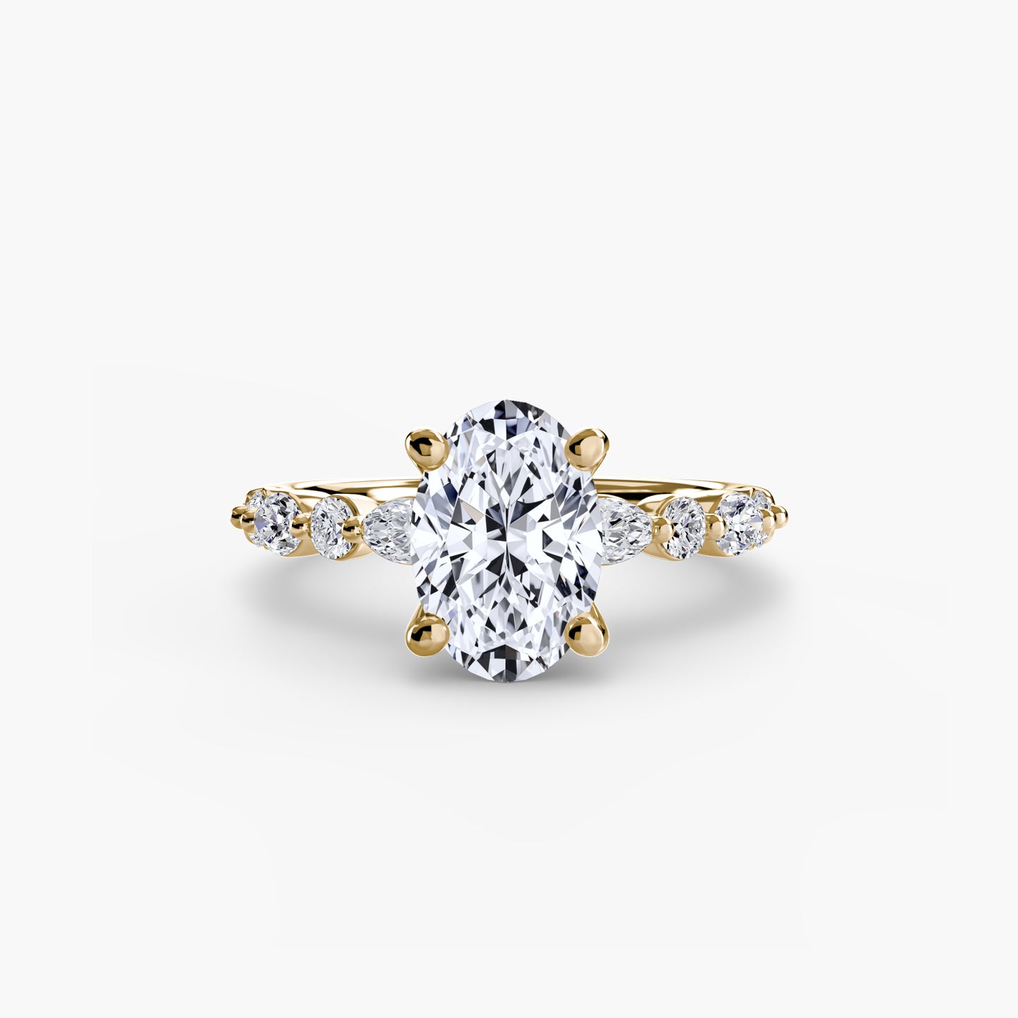 2.5mm | Pave Accented Engagement Ring