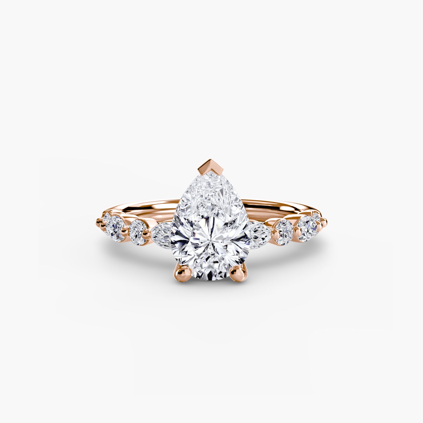 2.5mm | Pave Accented Engagement Ring