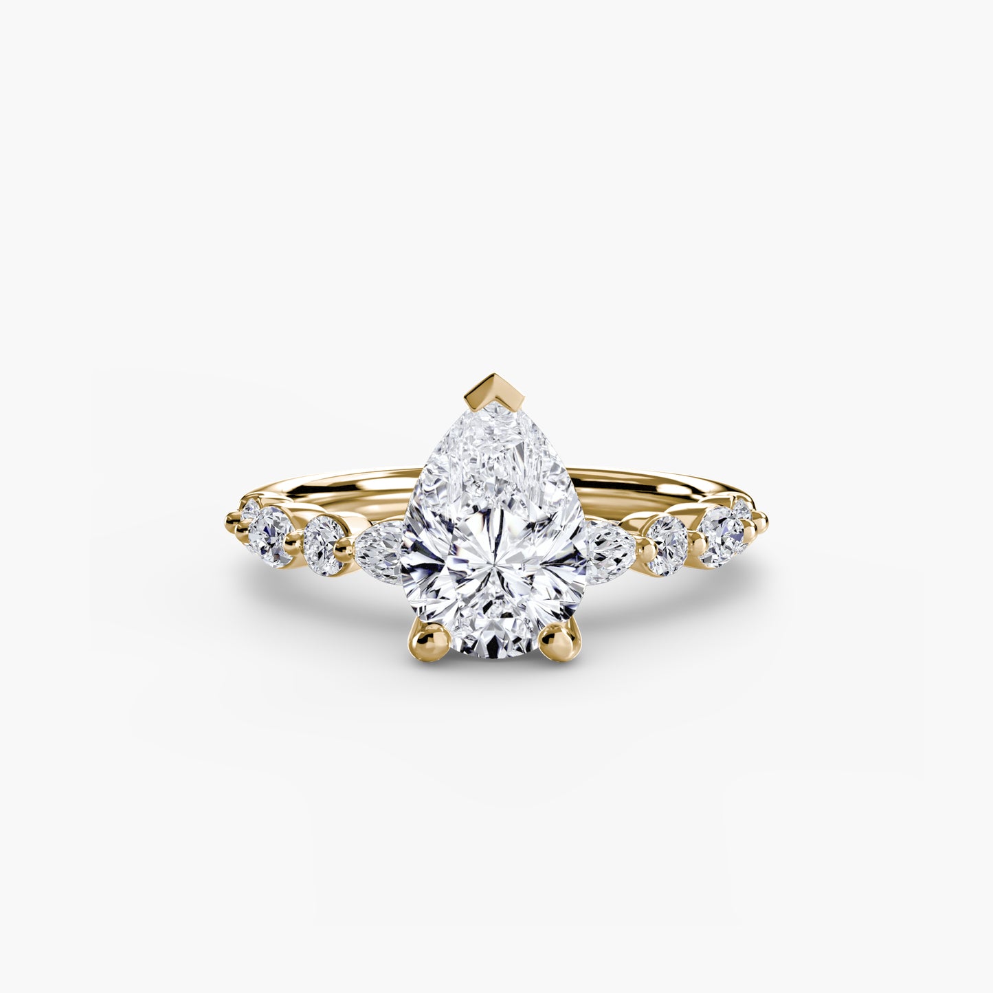 2.5mm | Pave Accented Engagement Ring