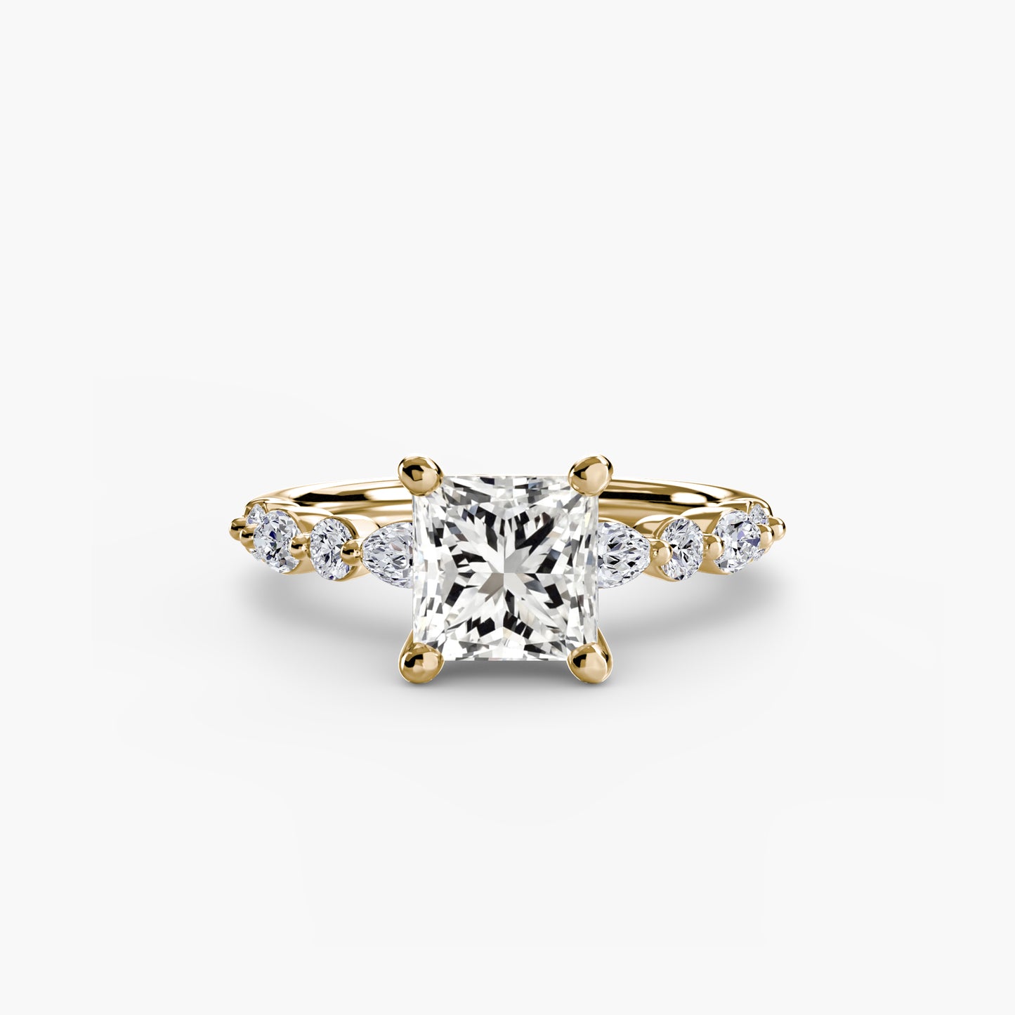 2.5mm | Pave Accented Engagement Ring