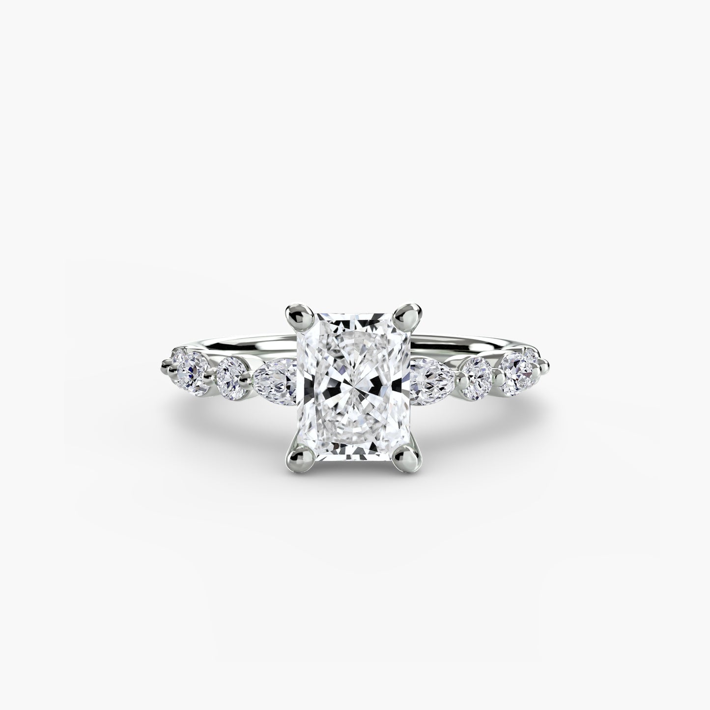 2.5mm | Pave Accented Engagement Ring