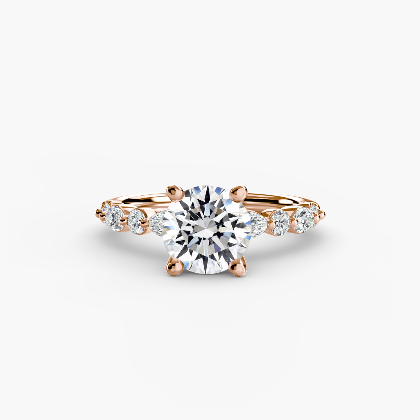 2.5mm | Pave Accented Engagement Ring