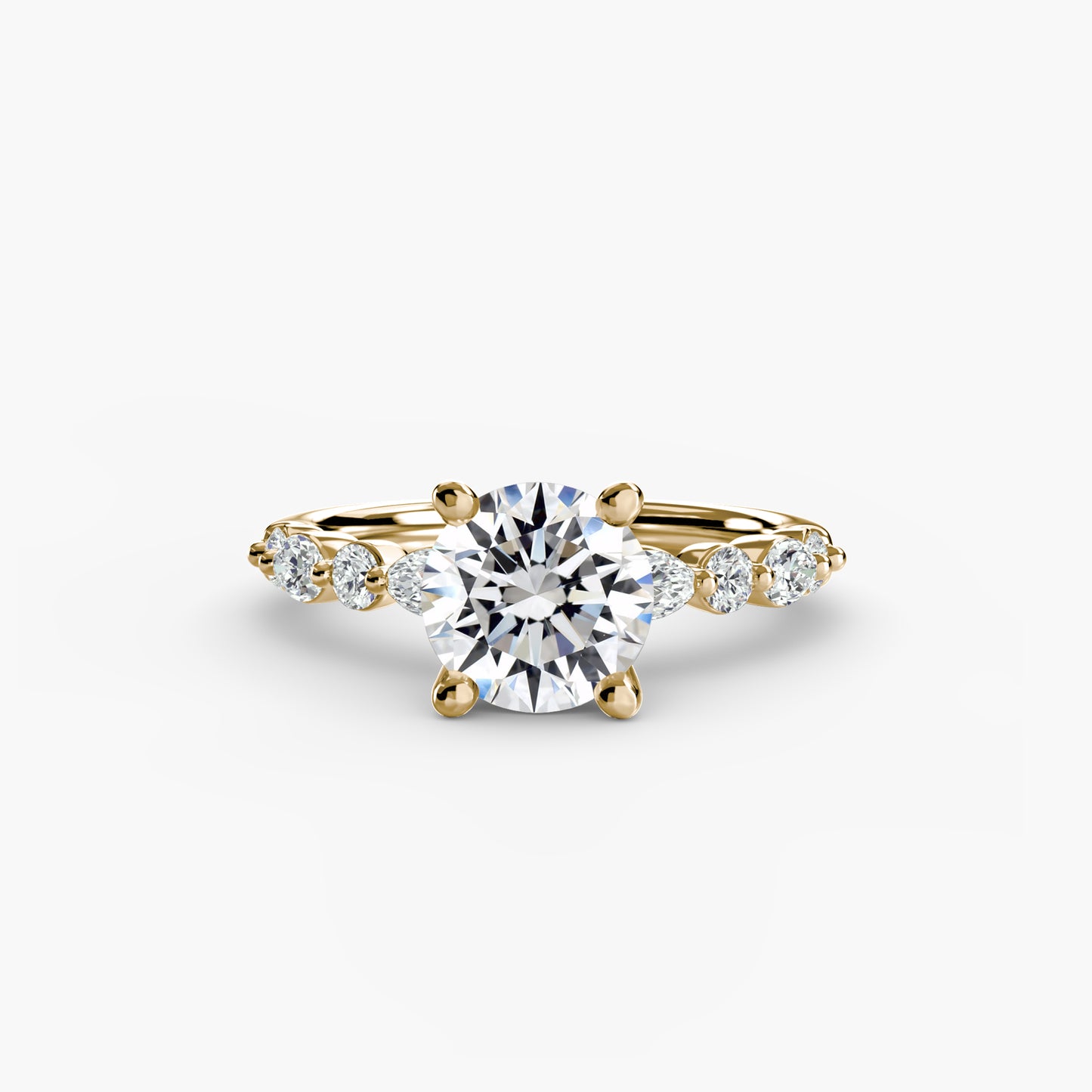 2.5mm | Pave Accented Engagement Ring