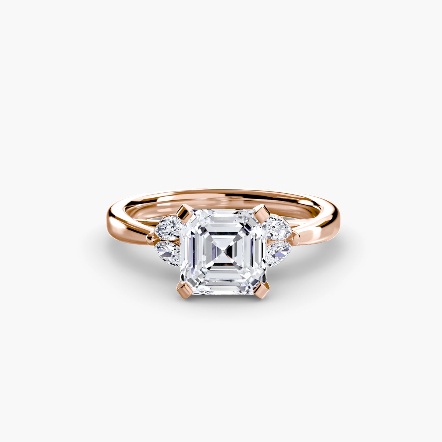 2.3mm | Floral Marquis-Accented Engagement Ring