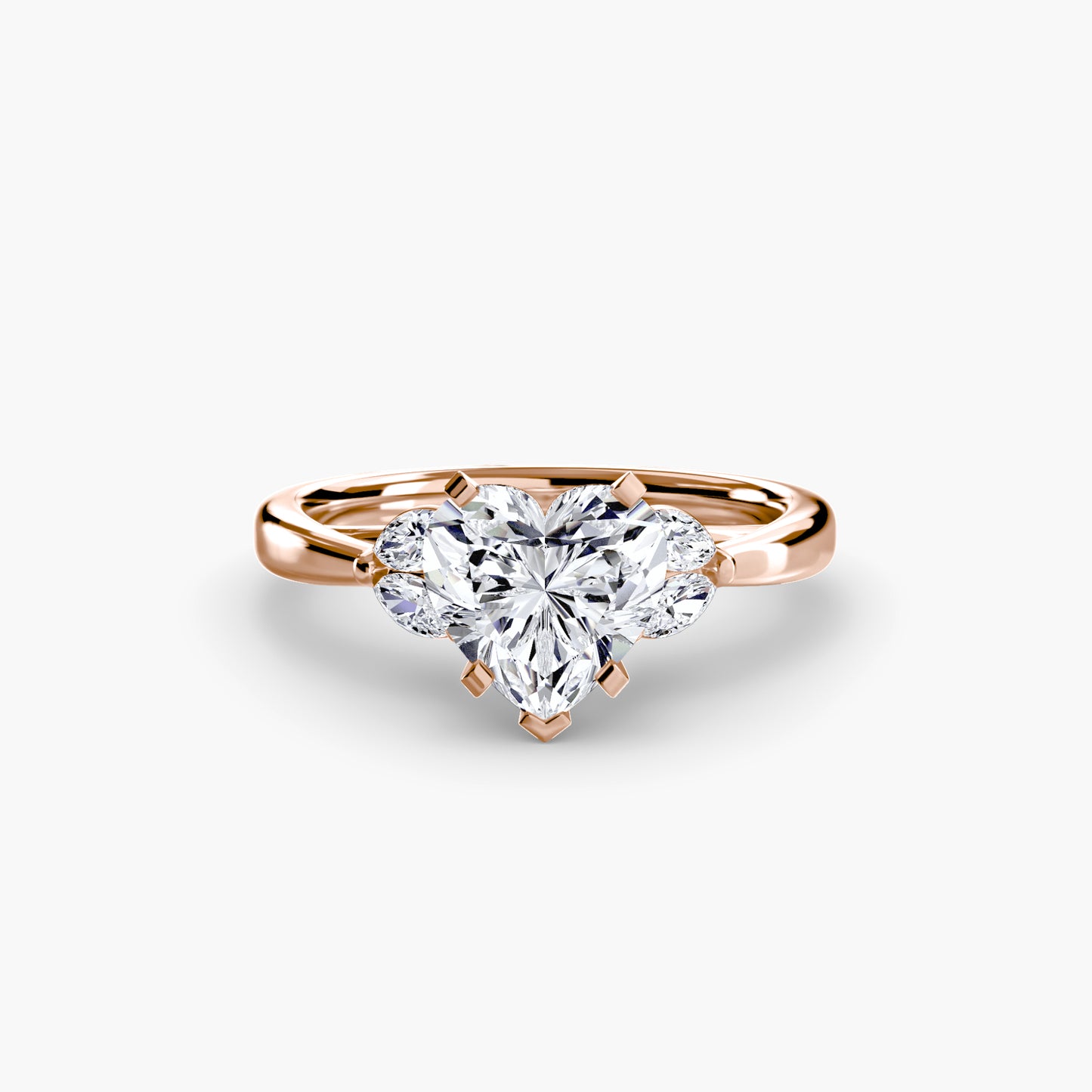 2.3mm | Floral Marquis-Accented Engagement Ring
