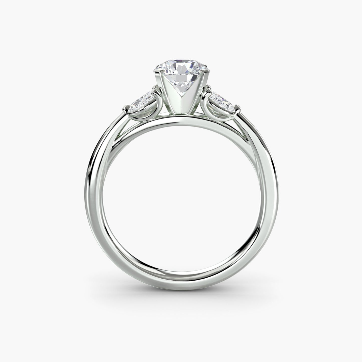 2.3mm | Floral Marquis-Accented Engagement Ring