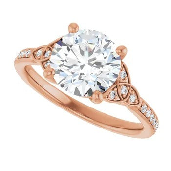 Accented Celtic-Design Engagement Ring
