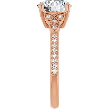 Accented Celtic-Design Engagement Ring