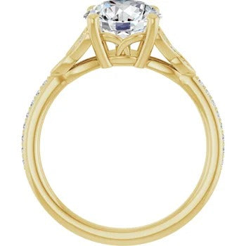 Accented Celtic-Design Engagement Ring