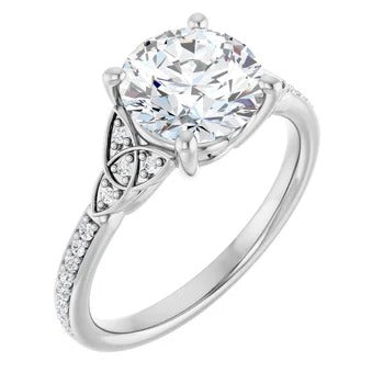 Accented Celtic-Design Engagement Ring