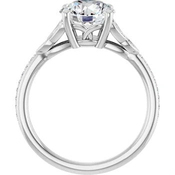 Accented Celtic-Design Engagement Ring