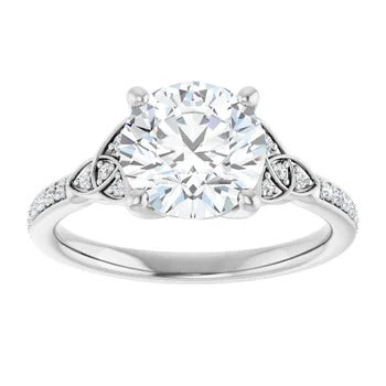 Accented Celtic-Design Engagement Ring