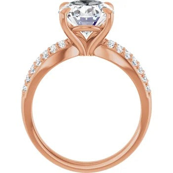 Split Band Diamond-Accented Engagement Ring