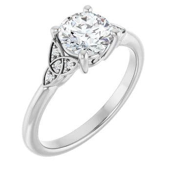 Accented Celtic-Design Engagement Ring