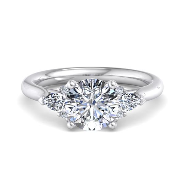 0.23ctw | Accented Cluster Engagement Ring Setting