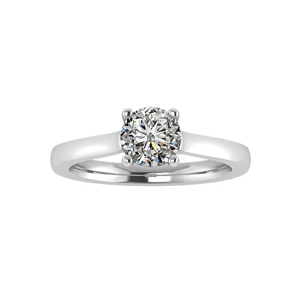 Accented Solitaire Engagement Ring