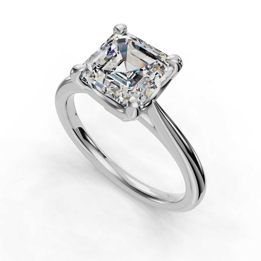 Solitaire Cathedral Setting Basket Head Engagement Ring