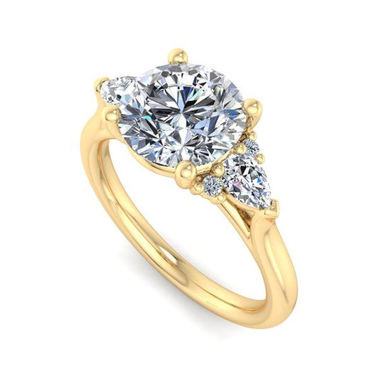 0.23ctw | Accented Cluster Engagement Ring Setting