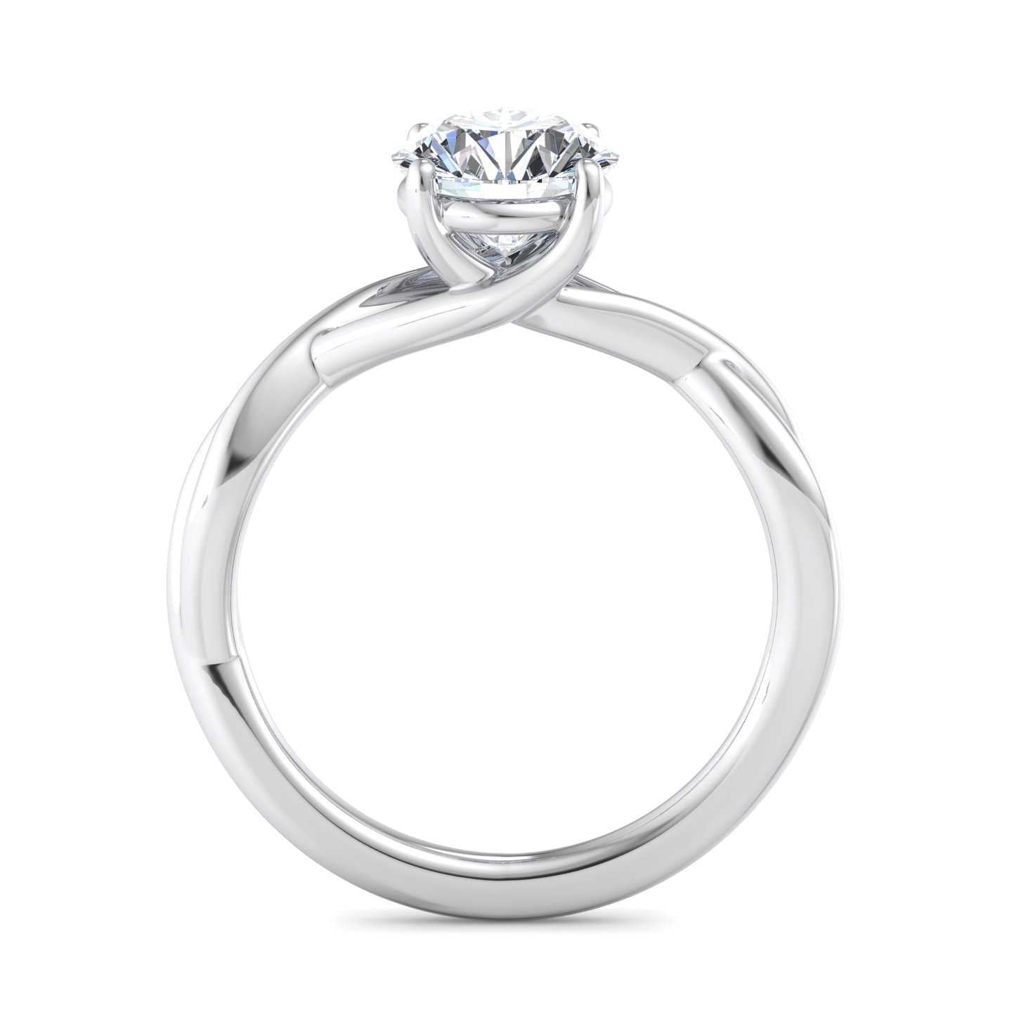 Twist Solitaire Engagement Ring