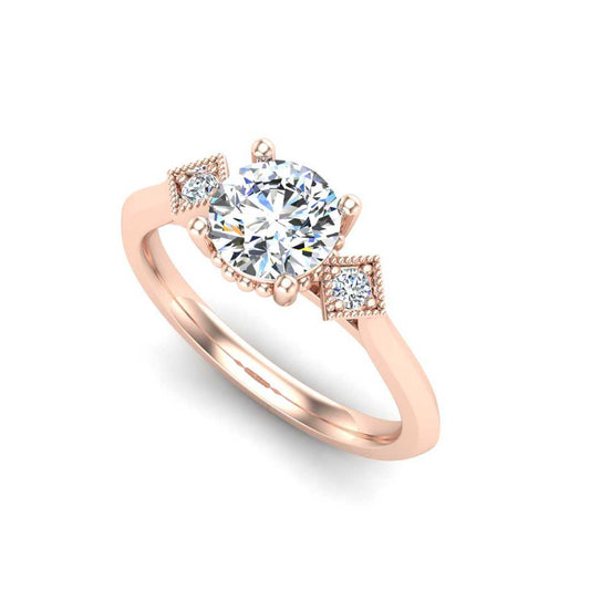 Modern Geometric Design Custom Engagement Ring