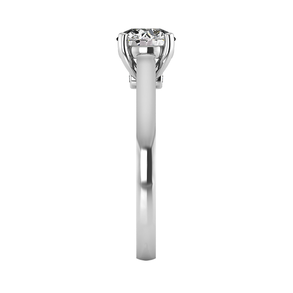 Accented Solitaire Engagement Ring