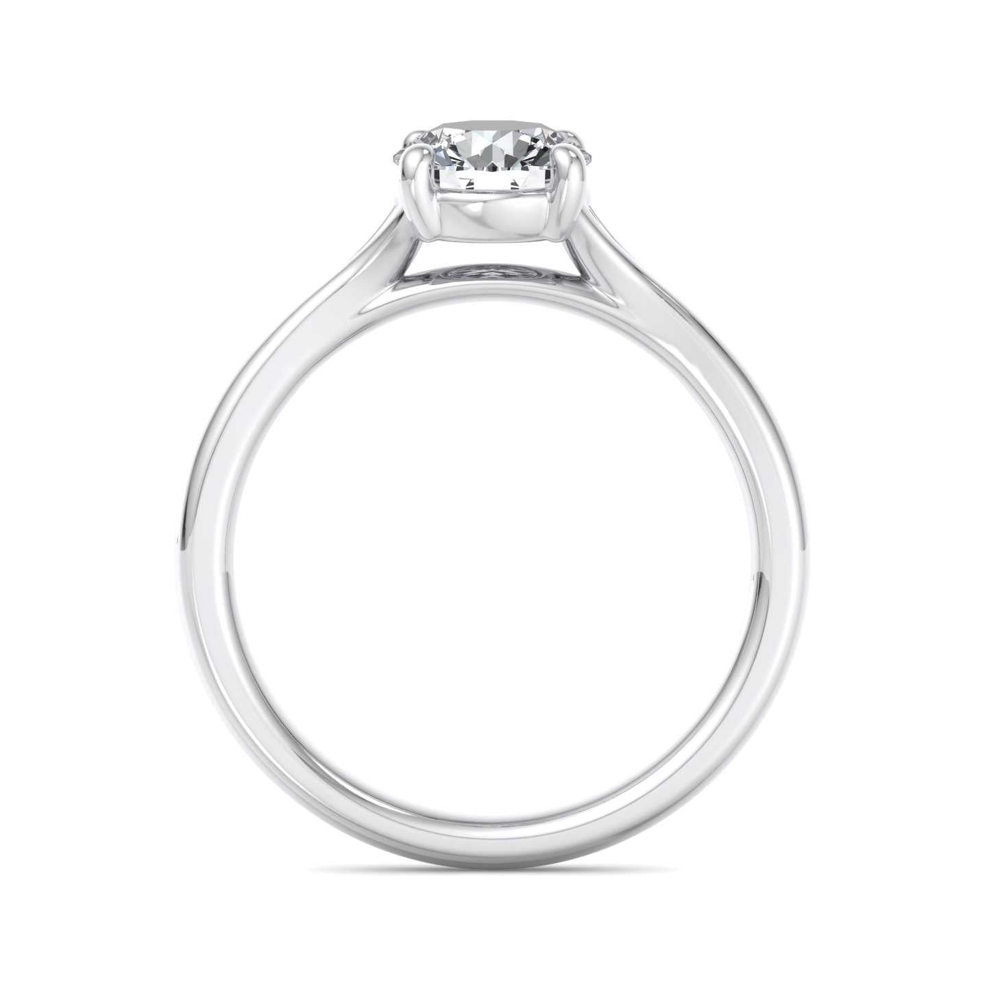 Solitaire Split Band Engagement Ring
