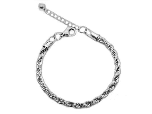 6.5-8.5" | 2.3mm Rope Stainless Steel Bracelet