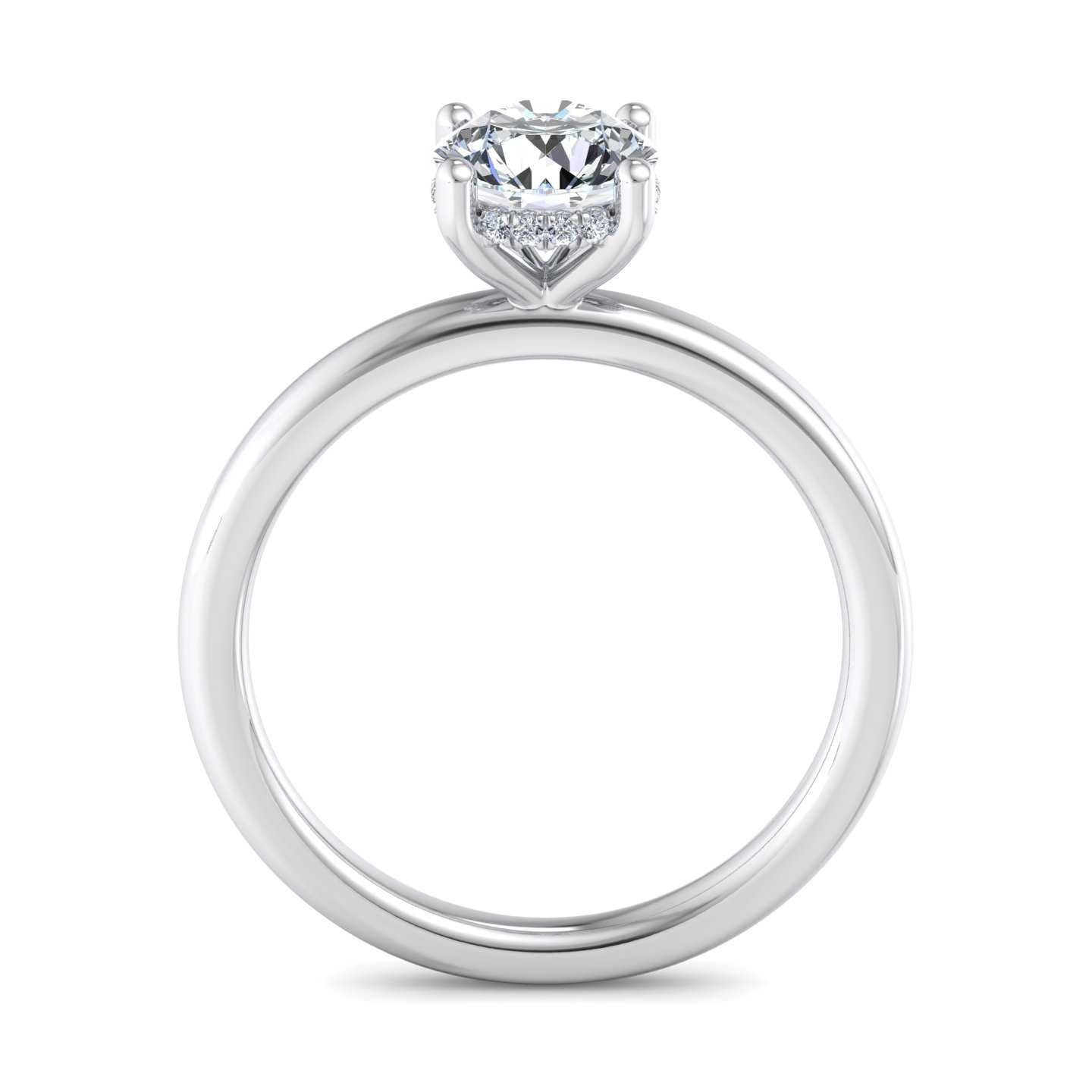 Hidden Halo Solitaire Classic Engagement Ring