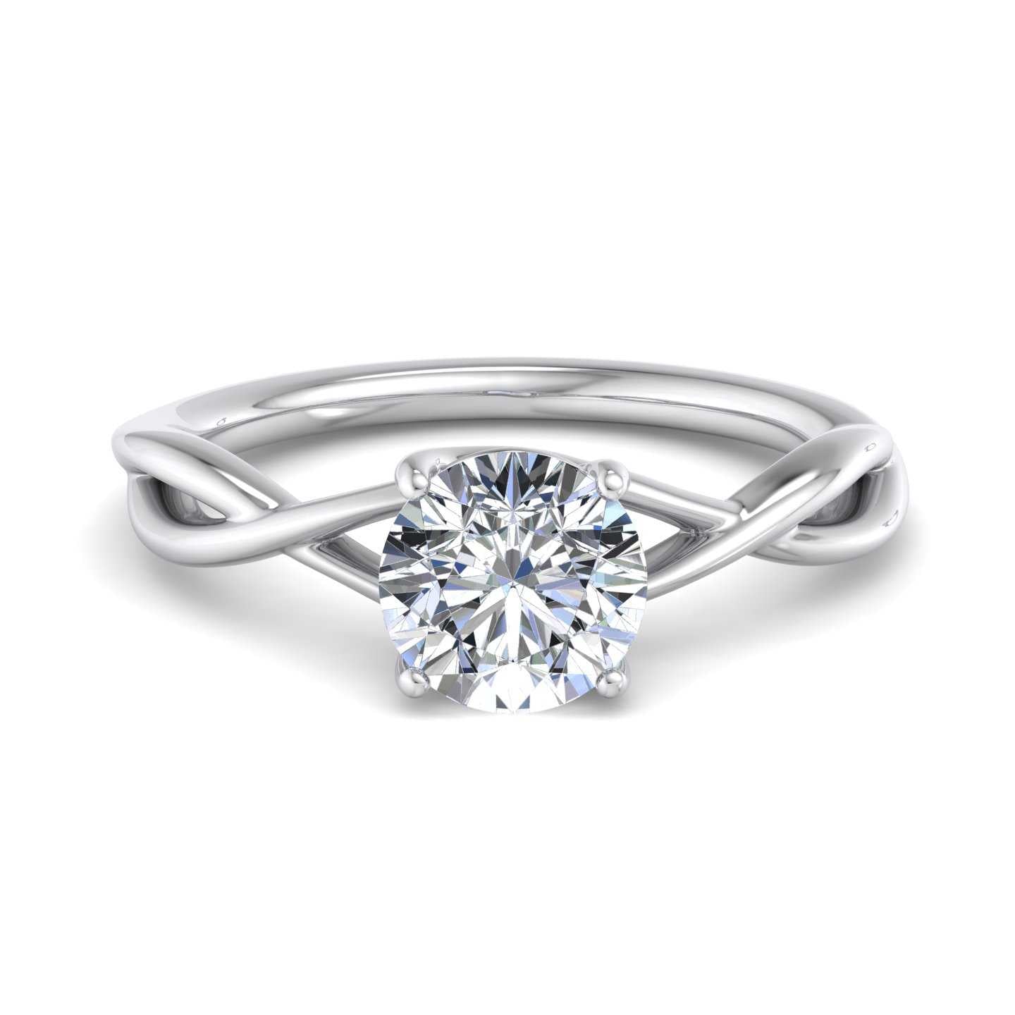 Twist Solitaire Engagement Ring