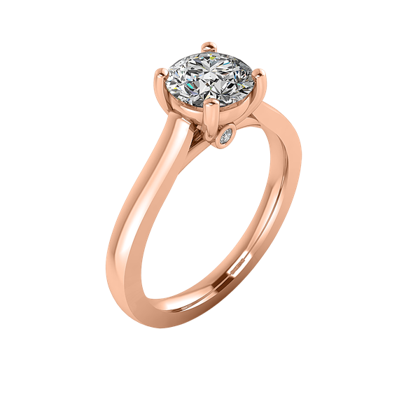 Accented Solitaire Engagement Ring