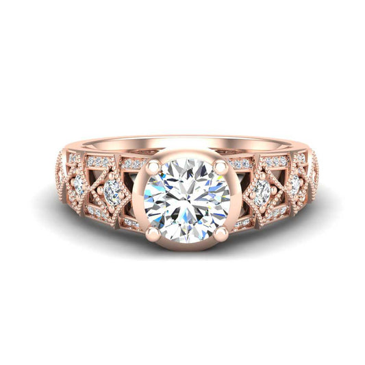 Vintage Design Custom Engagement Ring