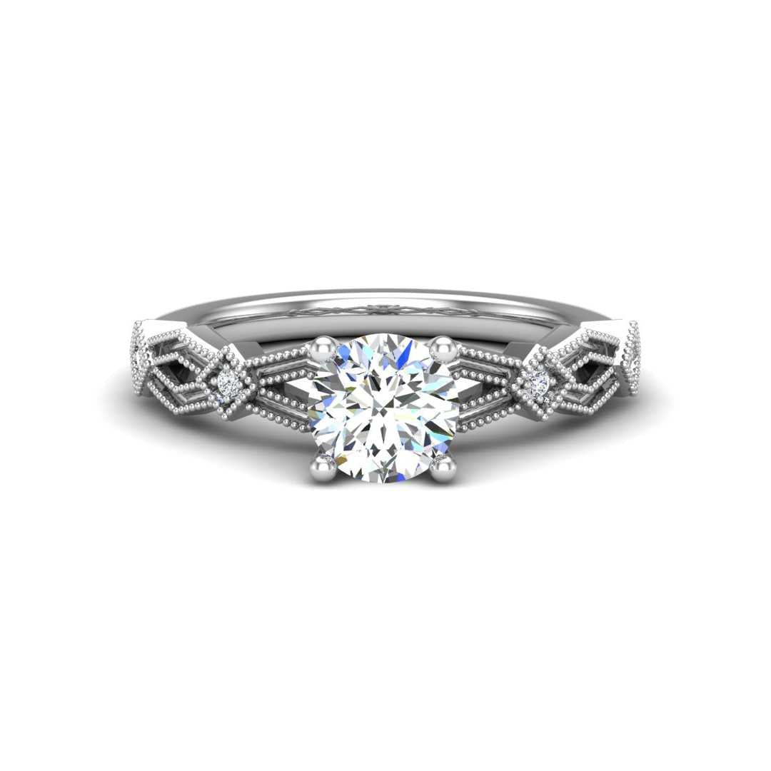 Lab Grown Diamond Modern Engagement Ring