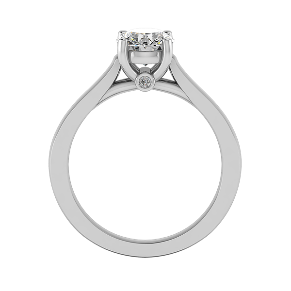 Accented Solitaire Engagement Ring