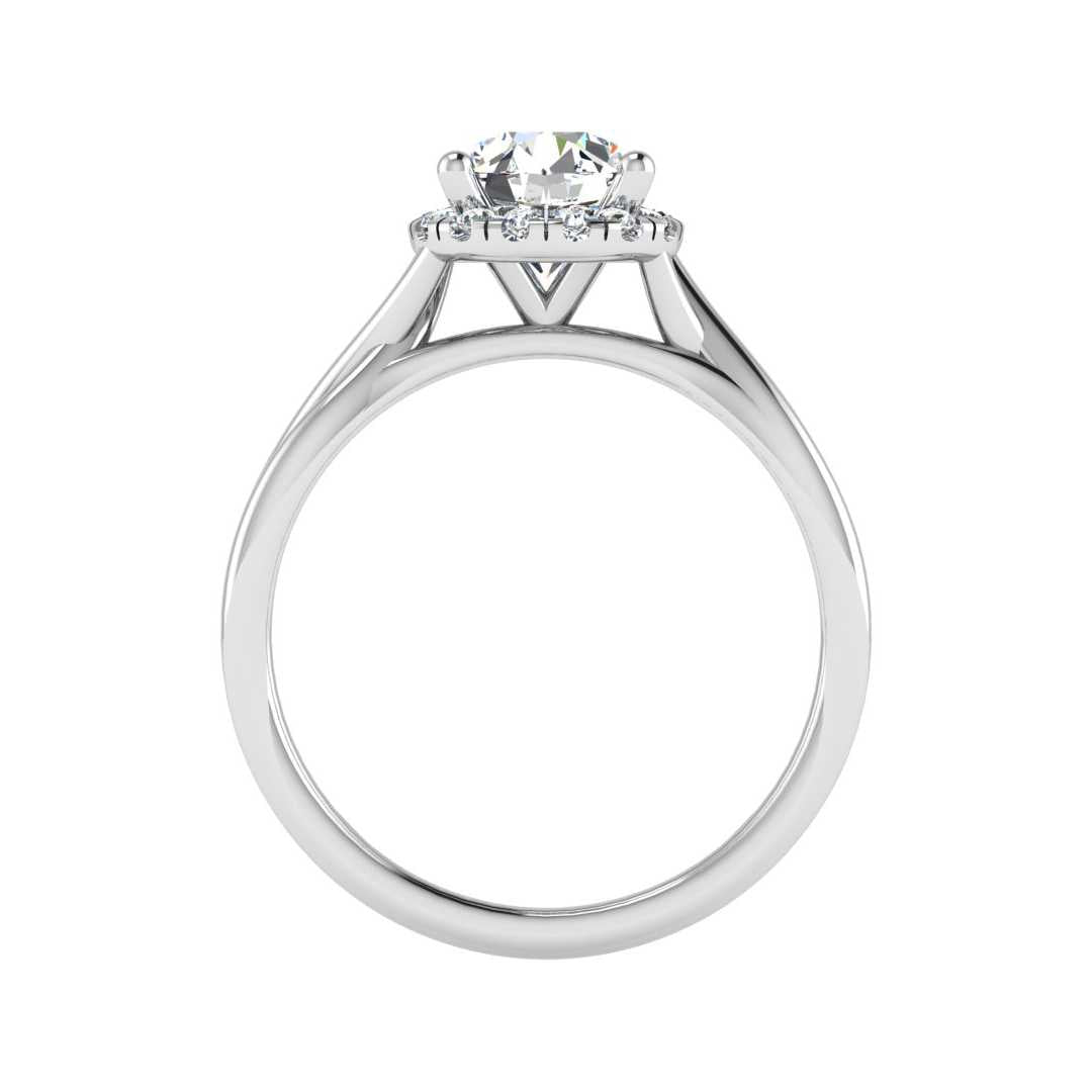 Twist Halo Style Custom Engagement Ring