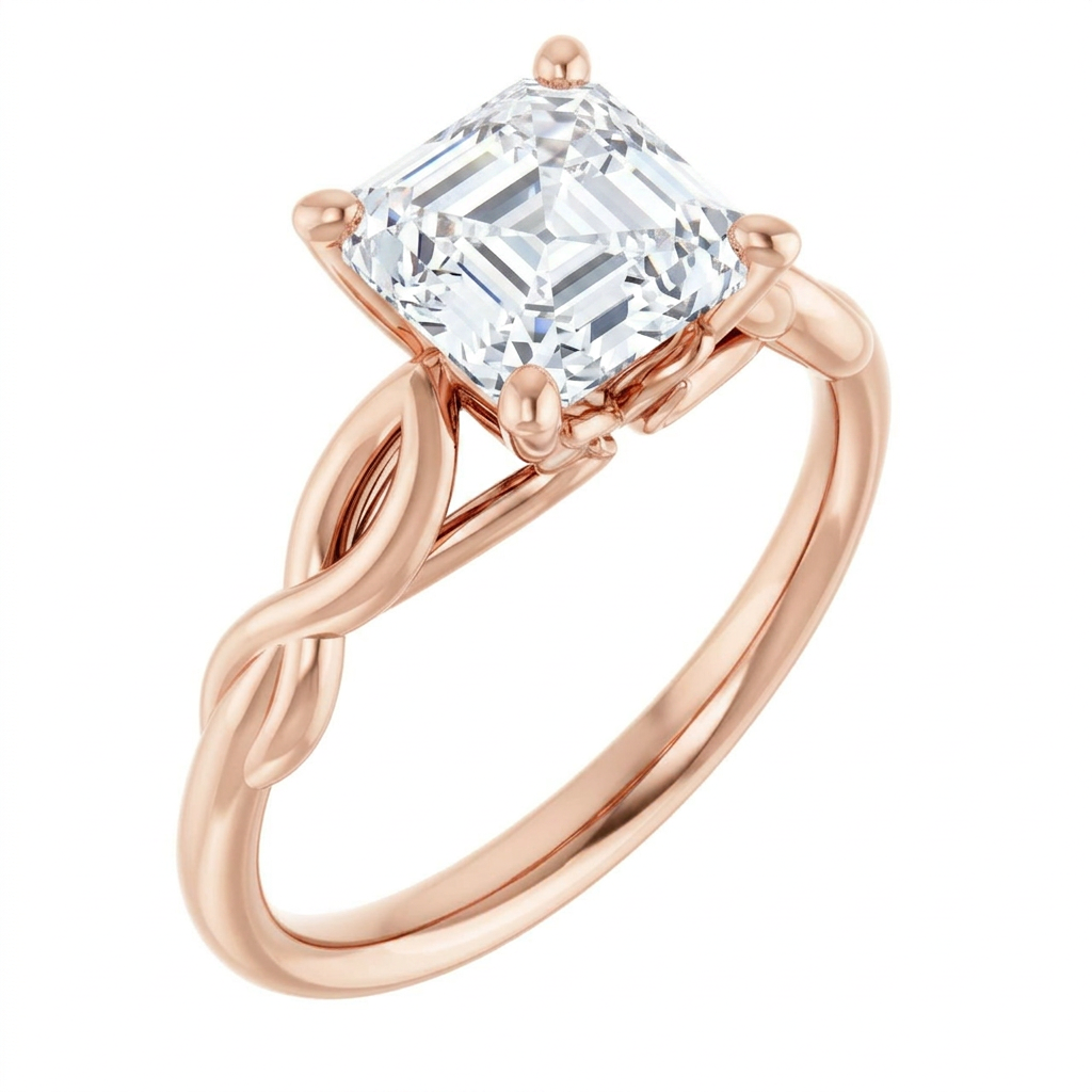 Ella Twist Solitaire Engagement Ring