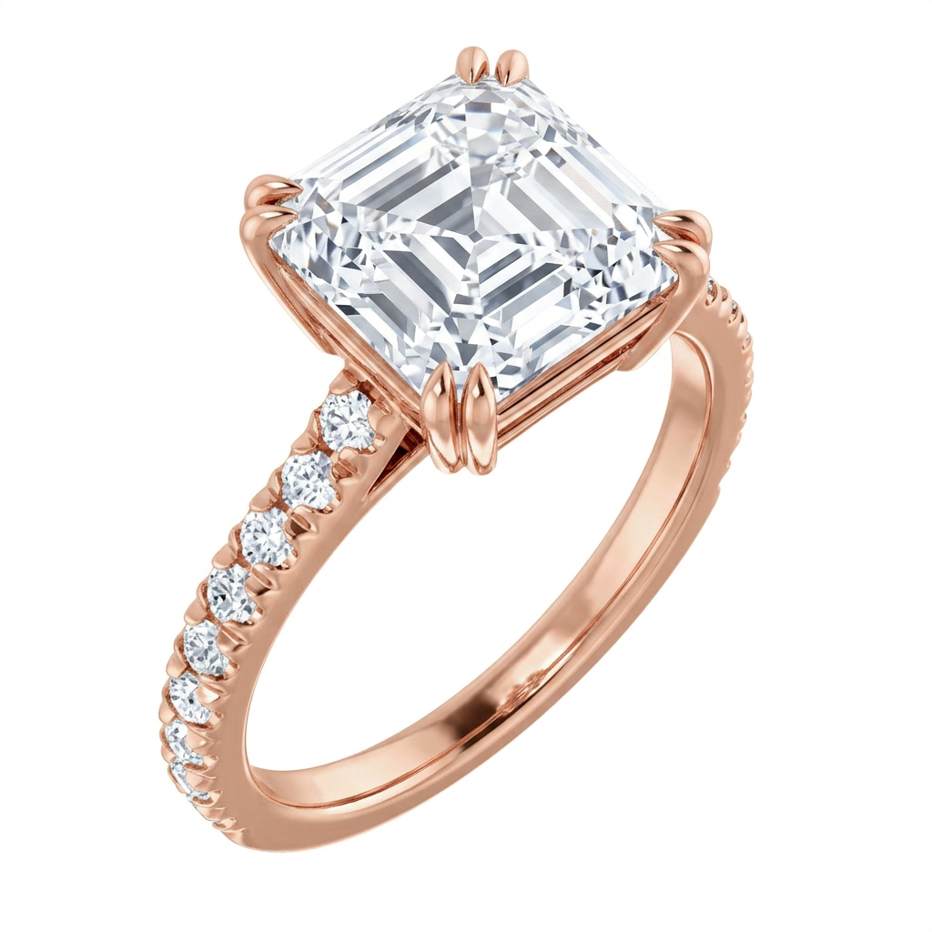 rose-gold asscher