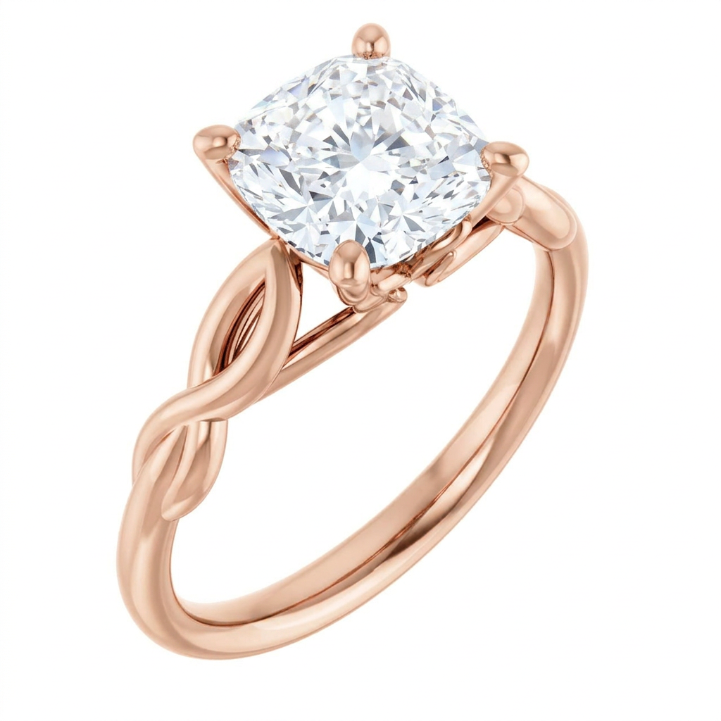 Ella Twist Solitaire Engagement Ring