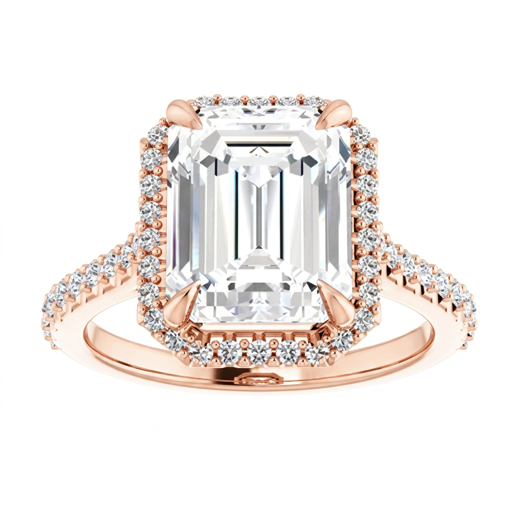 Gloria Classic Accented Halo Engagement Ring