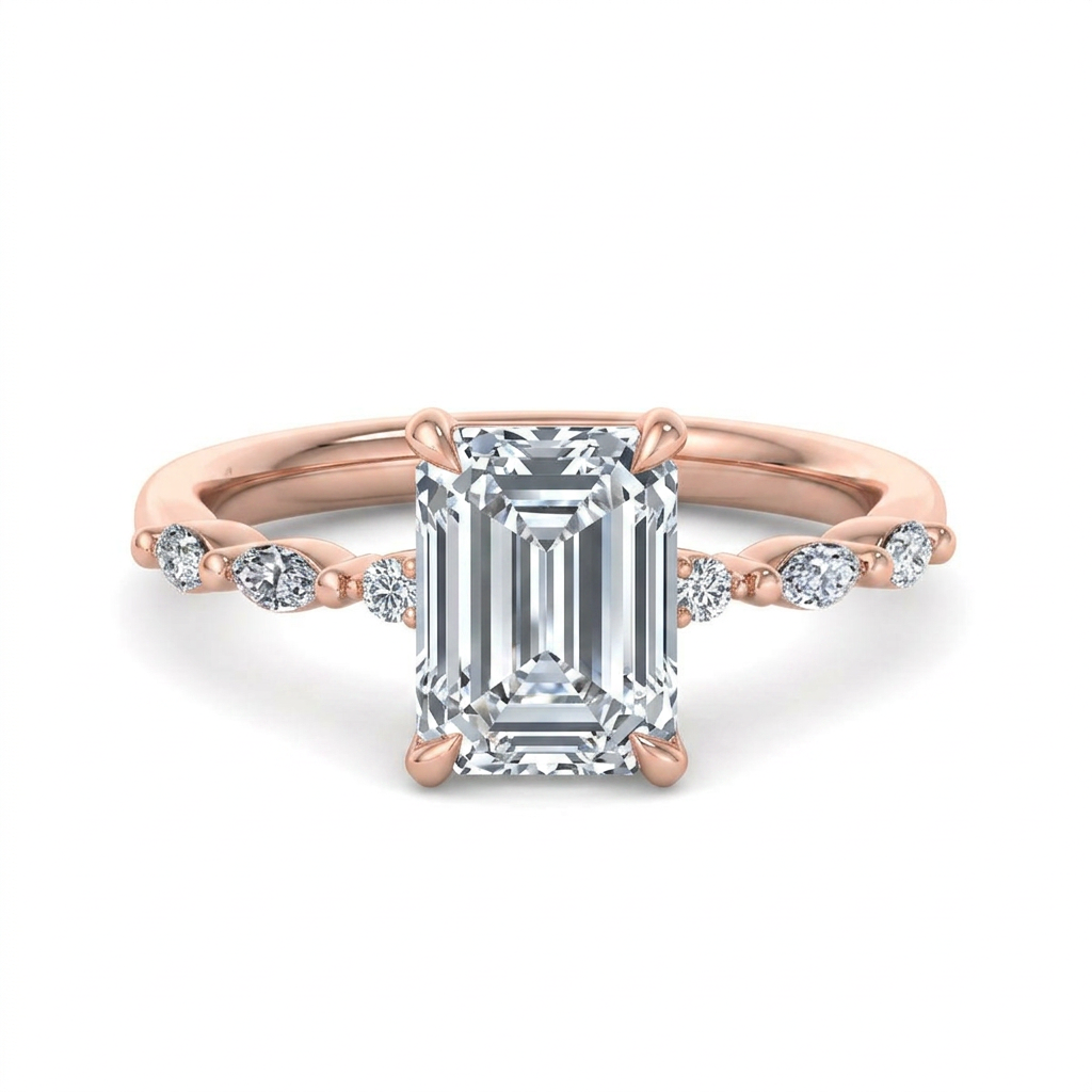 rose-gold emerald