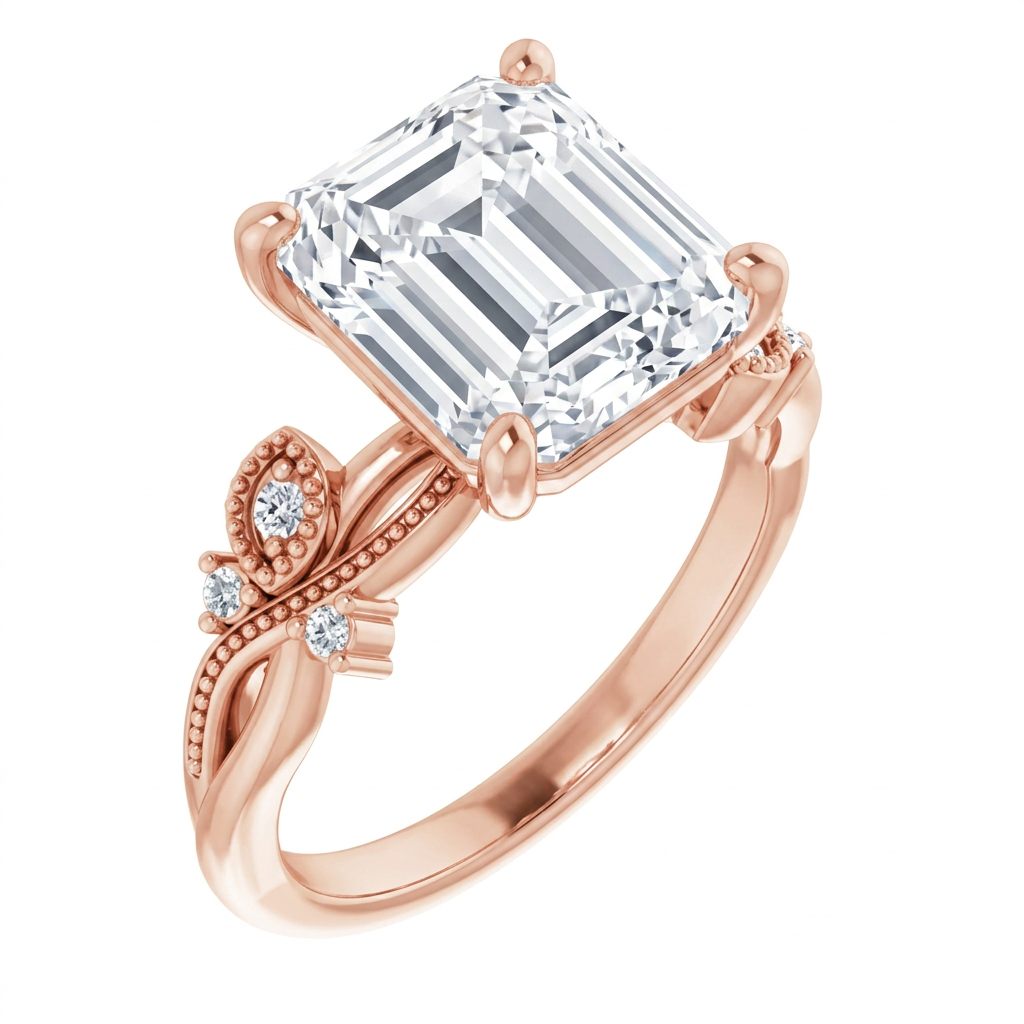 rose-gold emerald