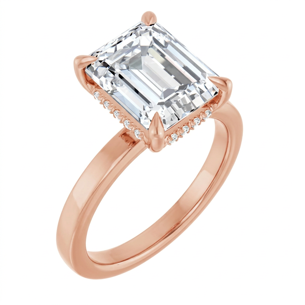 rose-gold emerald